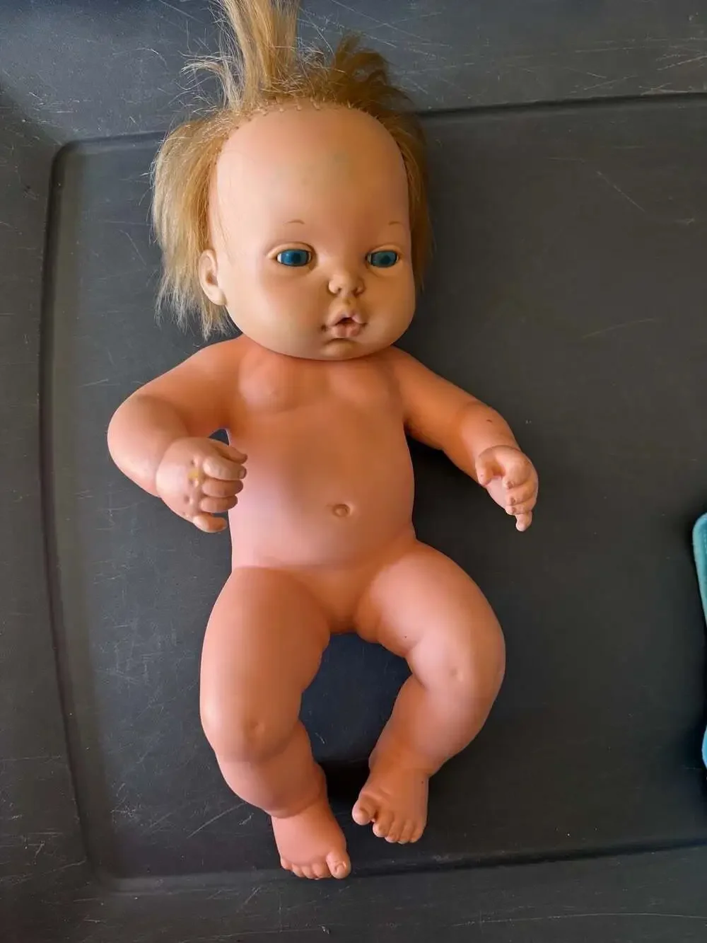 Vintage 1972 Mattel Baby Doll with Blue Eyes and Blonde Hair